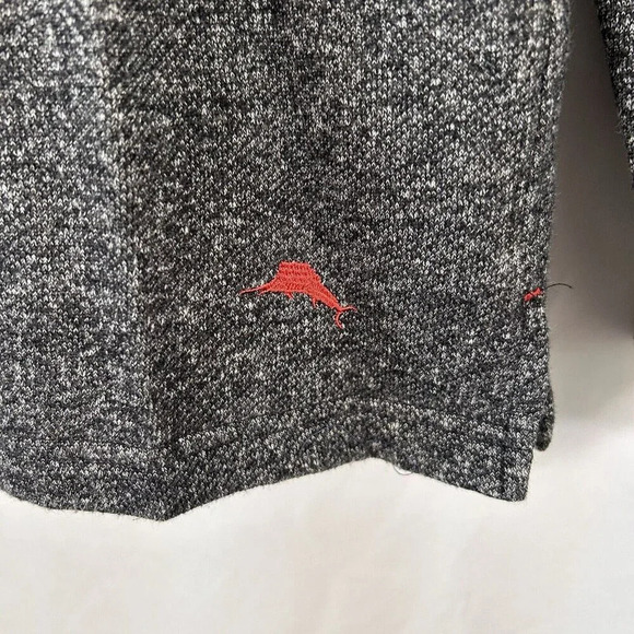 Tommy Bahama Sweater Men's XL Solid Grey Crew Neck Long Sleeve Cotton Pullover - Picture 4 of 9